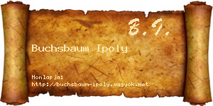 Buchsbaum Ipoly névjegykártya
